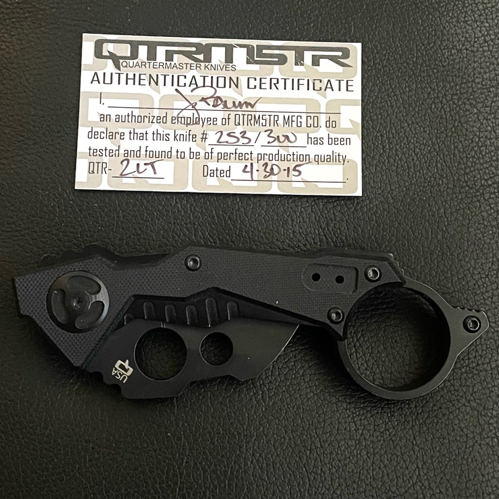 Quartermaster QTR-2LT Karambit Knife Limited Edition 253 of 300 Extremely RARE